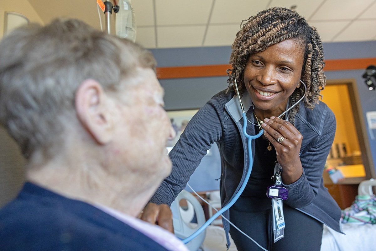 nurse with patient